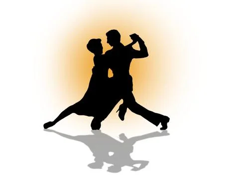 Quickstep Dance couple , Latin , Salsa Dance Ballet Stock Illustration