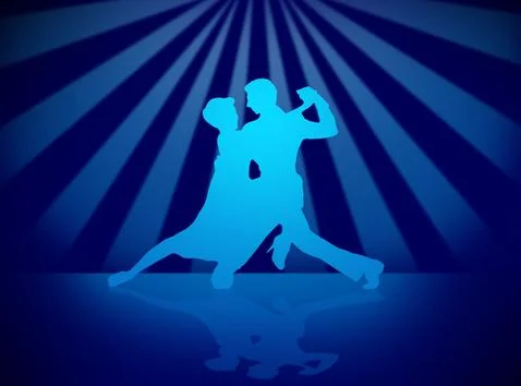 Quickstep Dance couple , Latin , Salsa Dance Ballet Stock Illustration
