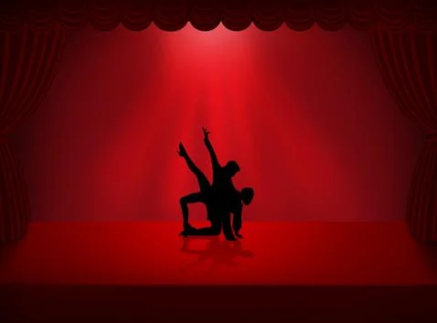 Quickstep Dance couple , Latin , Salsa Dance Ballet Stock Illustration