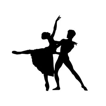 Quickstep Dance couple , Latin , Salsa Dance Ballet Stock Illustration