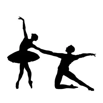 Quickstep Dance couple , Latin , Salsa Dance Ballet Stock Illustration
