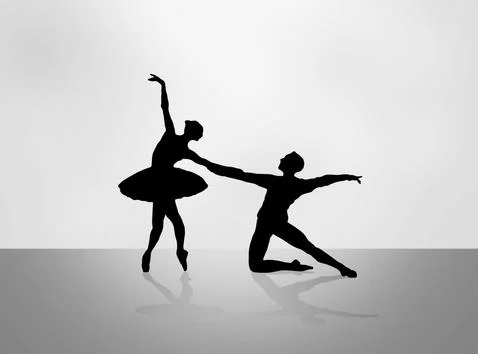 Quickstep Dance couple , Latin , Salsa Dance Ballet Stock Illustration