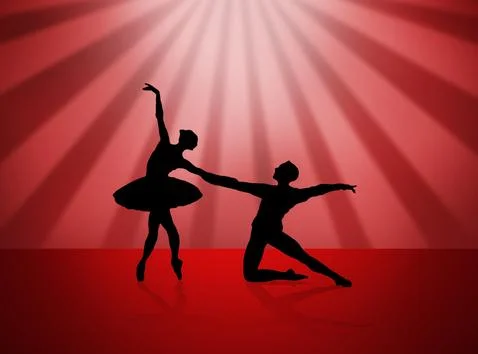 Quickstep Dance couple , Latin , Salsa Dance Ballet Stock Illustration