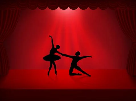 Quickstep Dance couple , Latin , Salsa Dance Ballet Stock Illustration