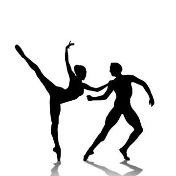 Quickstep Dance couple , Latin , Salsa Dance Ballet Stock Illustration