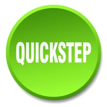 Quickstep green round flat isolated push button Stock Illustration