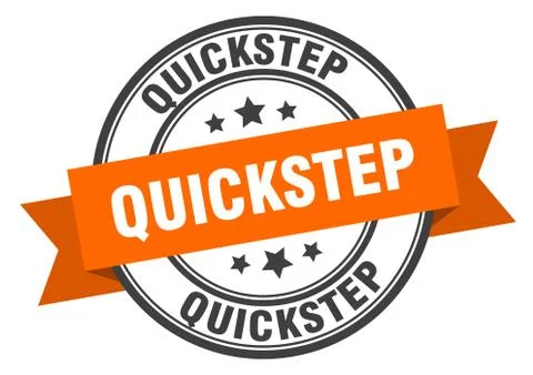 Quickstep label. quickstepround band sign. quickstep stamp Stock Illustration