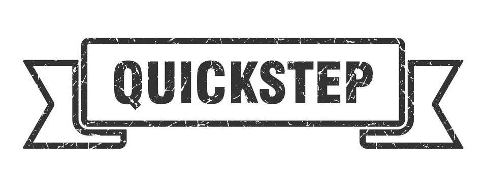 Quickstep ribbon. quickstep grunge band sign. quickstep banner Stock Illustration