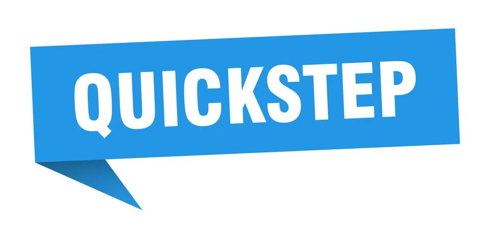 Quickstep speech bubble. quickstep ribbon sign. quickstep banner Stock Illustration