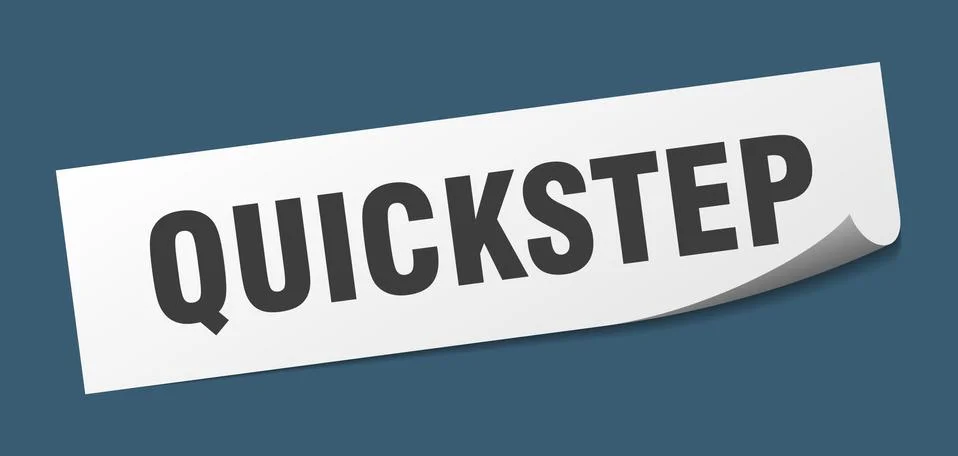 Quickstep sticker. quickstep square sign. quickstep. peeler Stock Illustration