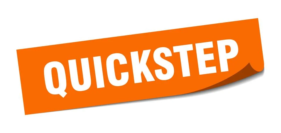 Quickstep sticker. quickstep square sign. quickstep. peeler Stock Illustration