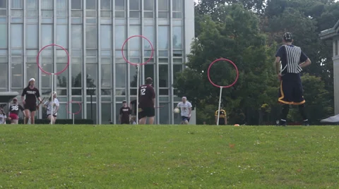 Quidditch - Goal Referee - Low Angle Stock Footage 37124281