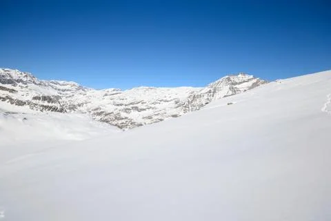 Quiet alpine scene in winter Stock Photos