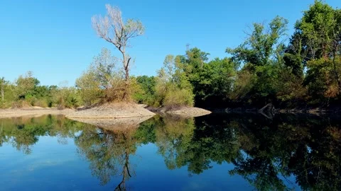 Quiet Backwater Within Protected Riverine Landscape Stock Footage 327413860