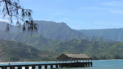 Quiet Bay Tropical Island Stock Footage 1028699