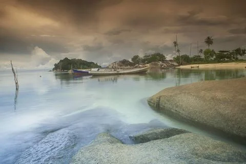 Quiet beach Stock Photos