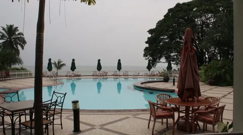 Quiet beach resort Stock Footage 47887110