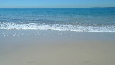 Quiet Beach With Rolling Waves Stock Footage 79080672