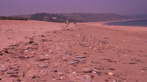 Quiet beach, summer Stock Footage 38371547