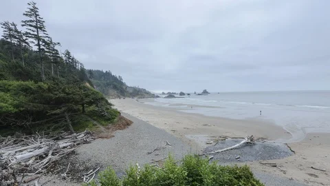 Quiet Beach Sunset Timelapse Vídeo Stock 126163824