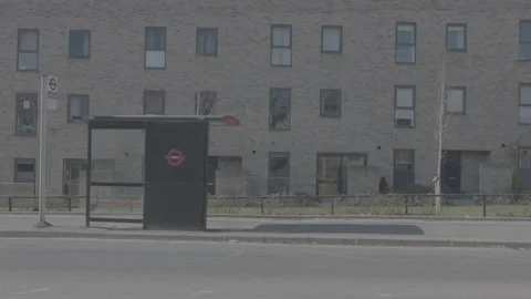 Quiet bus stop Stock Footage 219322786