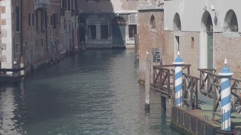 Quiet canal in Venice Stock Footage 79581481