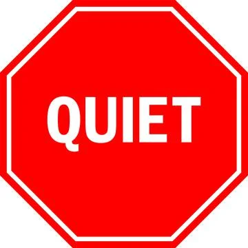 Quiet classroom sign. Illustrazione stock