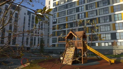 Quiet courtyard house Stock Footage 62547427
