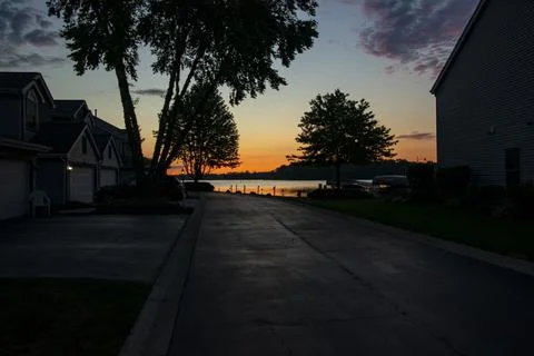 Quiet Dawn in the suburbs Foto stock