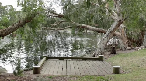 Quiet Dock by the Water Stock Footage 55121526