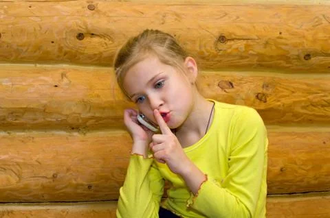 Quiet gesture. Stock Photos