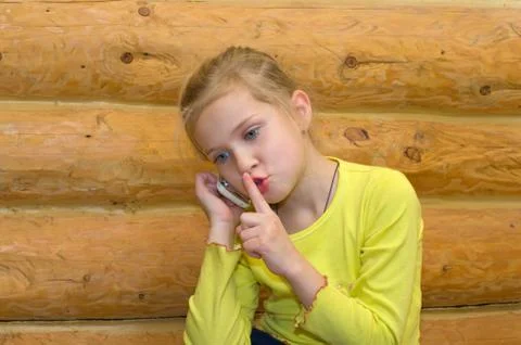 Quiet gesture. Stock Photos