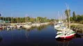 Quiet harbor, many yachts and boats. Outdoor activities, sport HD Footage