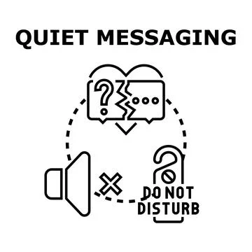 Quiet messaging avoiding disruption and ensuring privacy Stock Illustration
