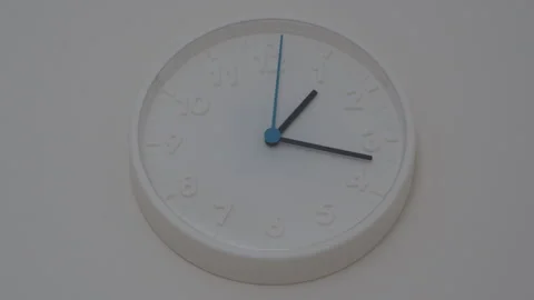 Quiet, Minimalist Wall Clock Second Hand Ticks Steadily Away Stock Footage 321526509