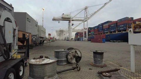Quiet Moment - APL Container Terminal Video stock 149721679