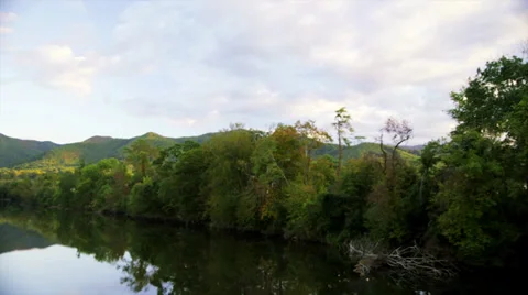 Quiet mountain river Stock-Footage 32072954