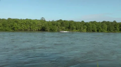 Quiet northern river Stock Footage 8563964