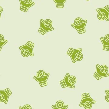 Quiet operation glyph seamless pattern Illustrazione stock