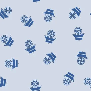 Quiet operation glyph vector seamless pattern Illustrazione stock