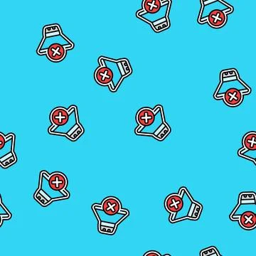 Quiet operation vector seamless pattern Illustrazione stock