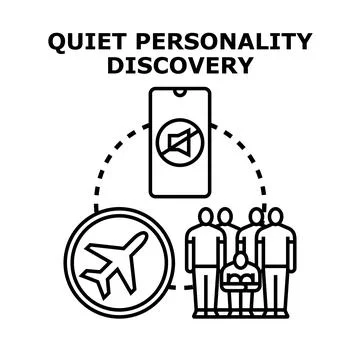Quiet personality discovery concept vector illustration Stock Illustration