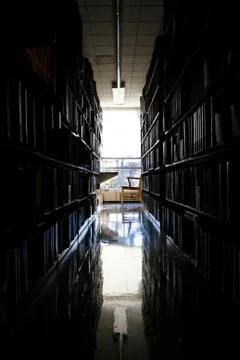 Quiet Place to Work at a Library Stock Photos