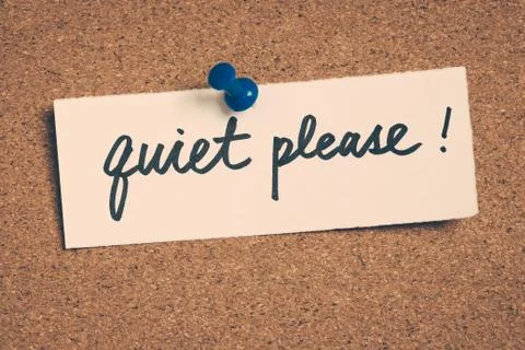 Quiet please Stock Photos