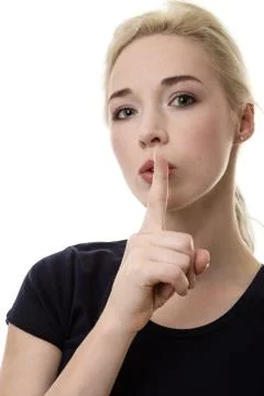 Quiet please Stock Photos