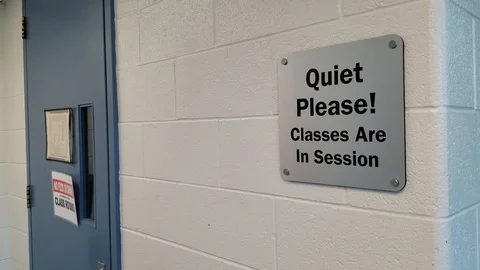 Quiet Please Sign Stock Footage 91052715