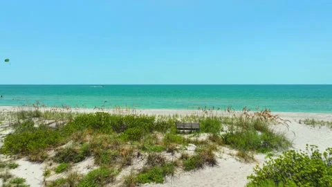 Quiet private beach on a perfect summer day Stock Footage 239550652