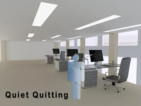 Quiet Quitting concept Stock Illustration