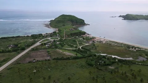 Quiet Rural Regions That Include Sandy Beaches And Thriving Fields Stock-Footage 329708505