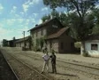 Quiet rural train station SD Footage